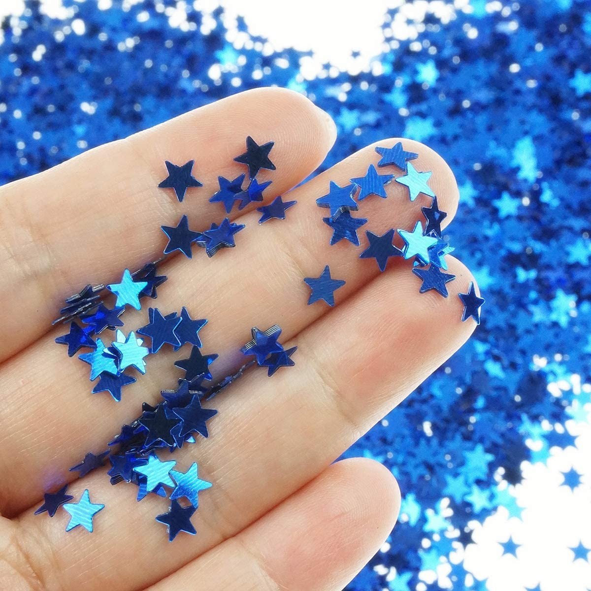 کانفتی ( پولک تزیینی بالن)  ستاره ریز آبی